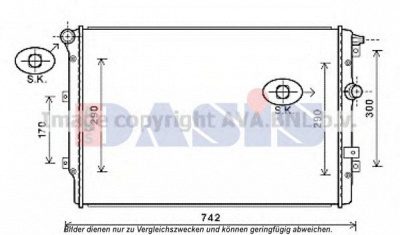 AKS DASIS 040048n -  Радиатор, охлаждение двигателя